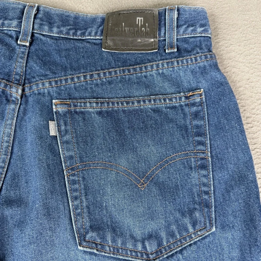 Vintage Levis Silvertab Baggy Jeans Mens 38x24 Blue‎ Denim Loose Fit Grunge 90s